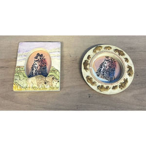 Vintage Charpente China Magnets Animals RARE set of 2